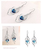 ZDADAN New Arrival 925 Sterling Silver Crystal Long Dangle Earrings For Women - $5.90