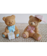 Baby Shower/Cake Topper/Nursery Decor Boy/Girl Small Ceramic Teddy Bears 3"x2.5" - $16.95