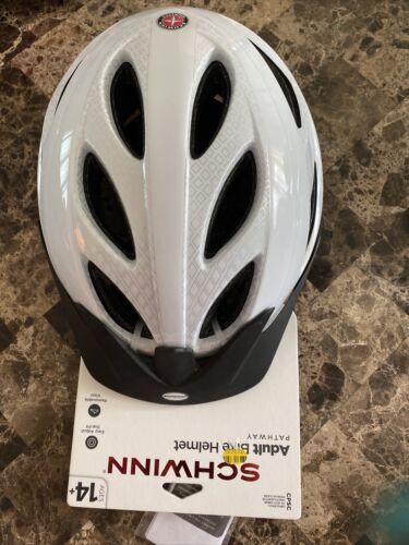Schwinn Pathway Adult White Bicycle Bike Helmet With Removable Visor Ages 14+ 