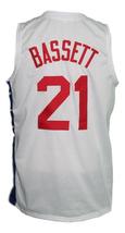 Tim Bassett New York Nets Aba Retro Basketball Jersey New Sewn White Any Size image 2