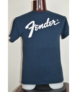 Fender Guitar M Mens Blue Graphic T Shirt Short Sleeves Strat  - $22.76