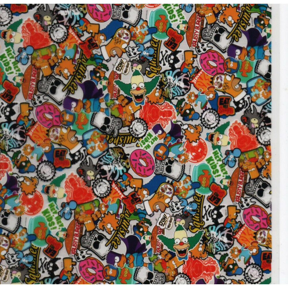 HYDROGRAPHIC WATER TRANSFER HYDRODIPPING FILM HYDRO DIP SIMPSON BOMB 1M