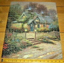 Jigsaw Puzzle 500 Pieces Thomas Kinkade Teacup Cottage Gardens Trees Complete - $12.86