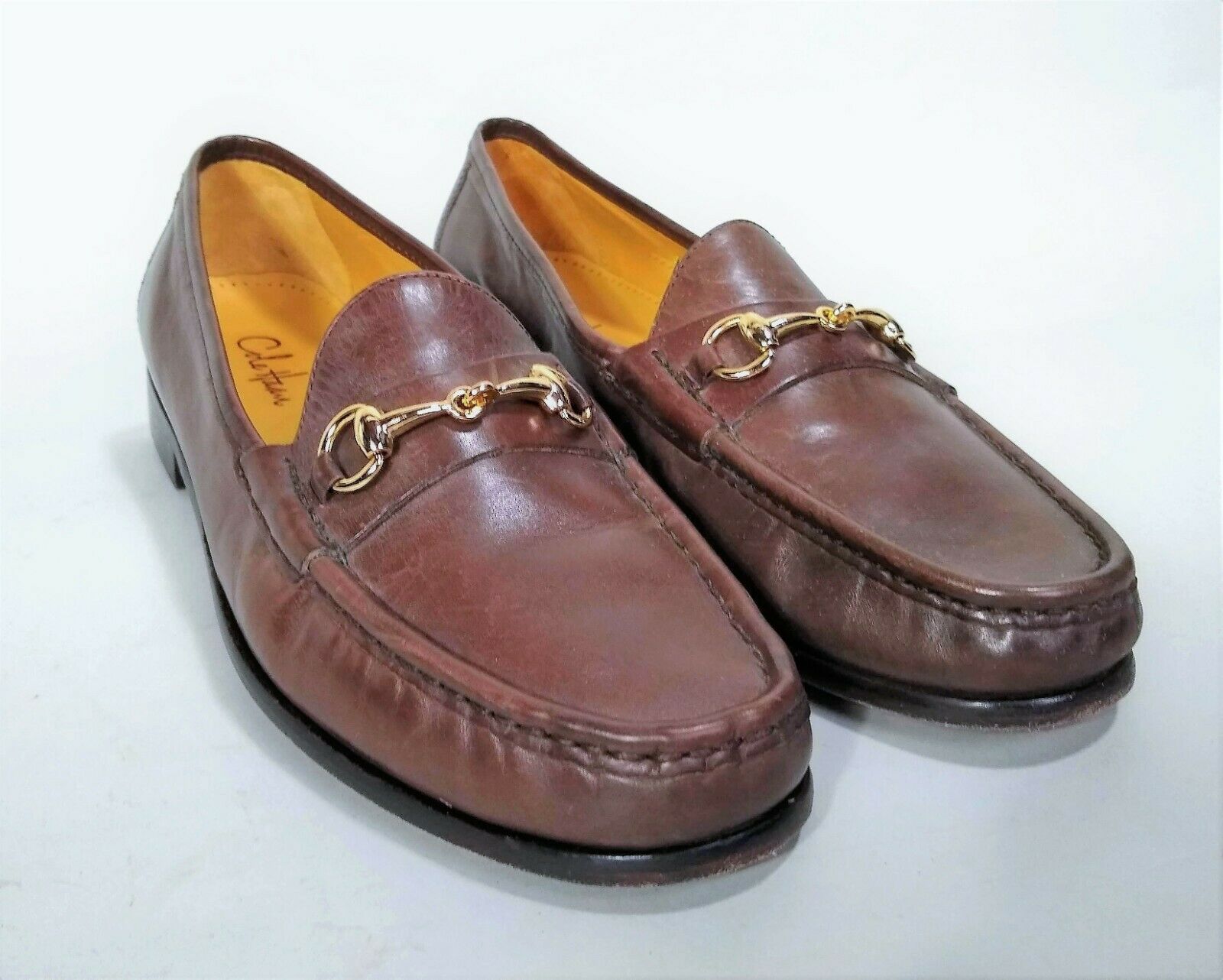 Cole Haan Men's Chestnut Brown Leather Horsebit Slip-on Loafer Shoes ...