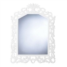 Fleur-de-lis White Wood Arch Mirror - $60.19
