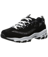 Women&#39;s Skechers D&#39;LITES ME TIME Casual Shoes, 11936 /BKW Black/Whi Size 10 - $79.95