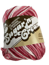 Lily Sugar&#39;n Cream Yarn Pinks Worsted Ombres Azalea Cotton - £7.48 GBP