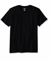 NEW Champion Men's Classic Jersey Script T-Shirt Black LAR T0223 Logo Chest Slee - $11.87