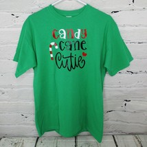 Gildan Youth Girls XL Christmas T-Shirt Candy Cane Cutie Green Red White Black - $12.10