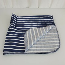 Gerber Navy Blue White Stripe Cotton Flannel Baby Boy Swaddle Receiving Blanket - $24.74