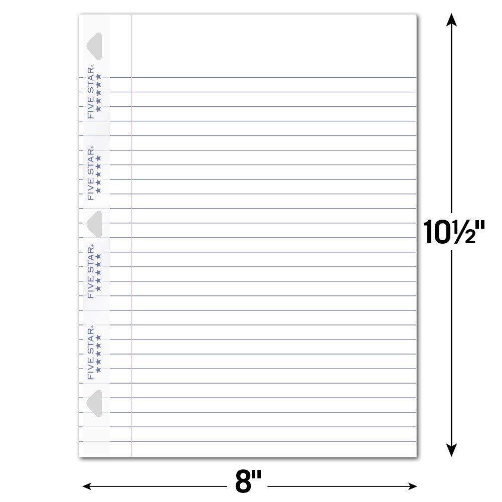Five Star Loose Leaf Paper, Wide Ruled Paper, 100 Sheets/ 3Pack, 101/2" x 8" Other