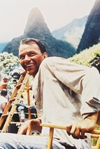 Frank Sinatra The Devil at 4 O'clock Color 24x18 Poster Rare on Set Smiling s - $23.99