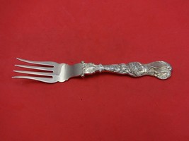 Heraldic by Durgin Sterling Silver Fish Fork Splayed Tines Vermeil Gold 7" - $247.10