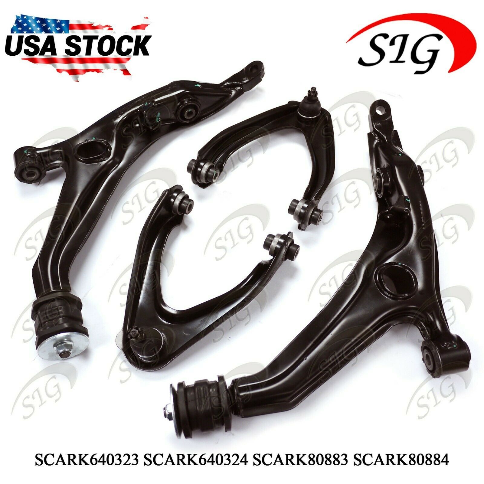4Pc JPN Front Suspension Upper Lower Control Arm Kit For Honda CRV 19972001 Control Arms & Parts