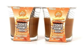 2 Count Glade 3.4 Oz Limited Edition Cookie Caramel Rush Scented Glass Candle