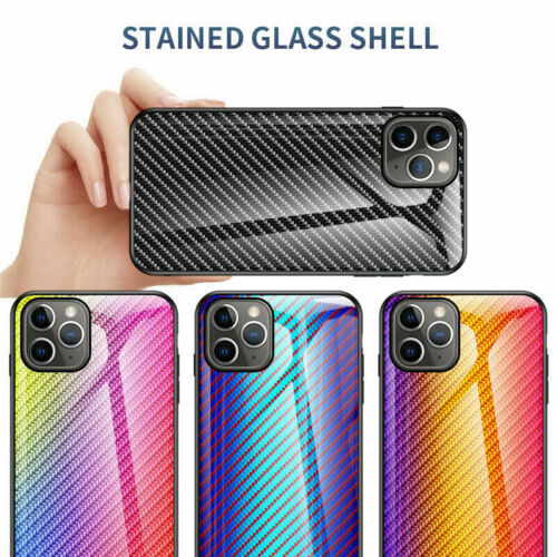 For iPhone 13 Pro Max 13 Pro XR XS 6 7 8+  Glass Hard back Silicon Case Cover