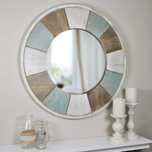 Primary image for FirsTime & Co. Cottage Timbers Accent Wall Mirror, 27", Aged Teal/Shabby... 