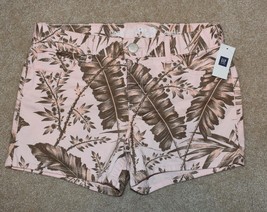 New Girls Gap Shorts Pink Leaves Camo Shortie 10 Plus - $14.95