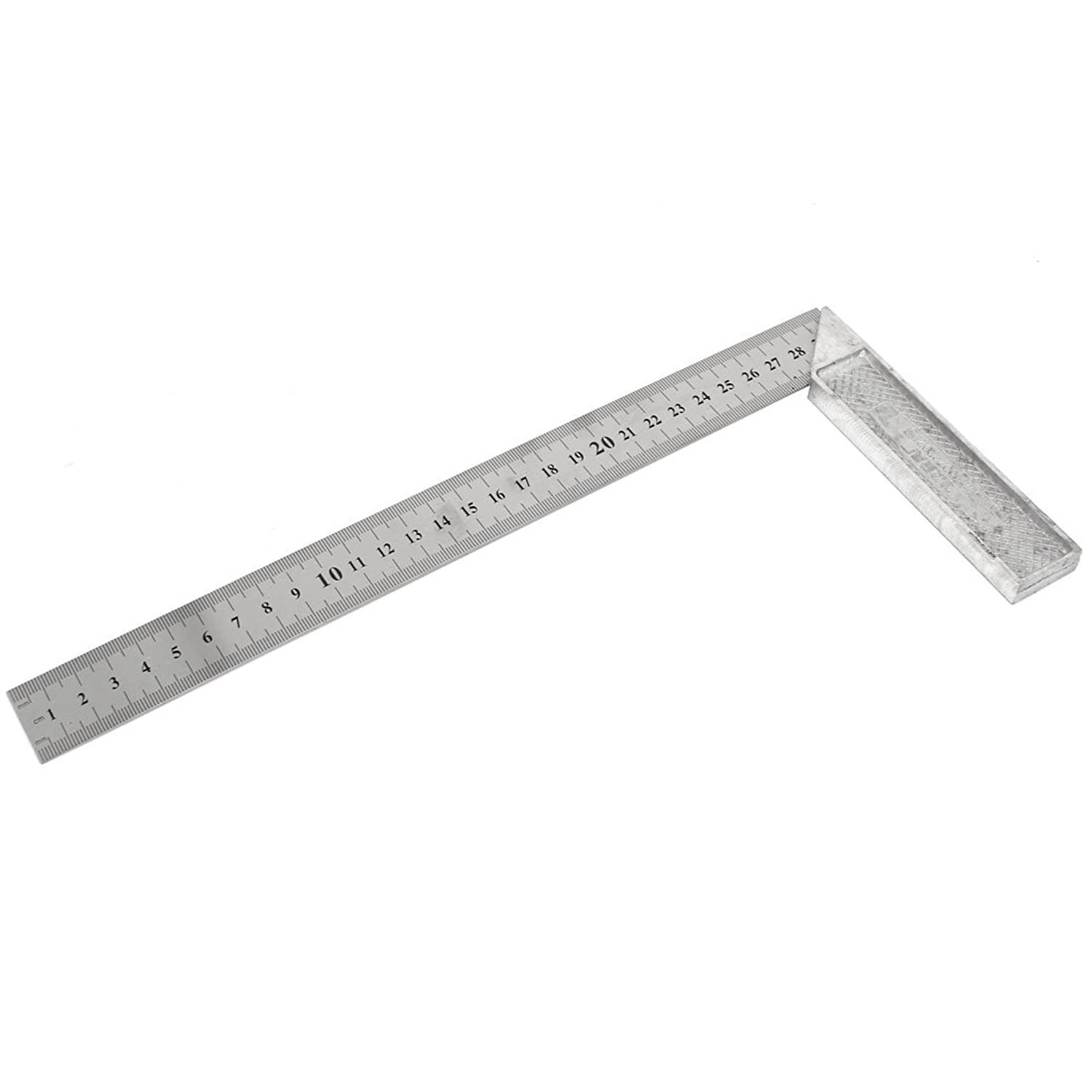 Uxcell 30cm 12 90 Degree L Shape Square Silver Tone Ruler Tool