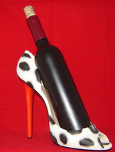 Sexy Leopard Stiletto Shoe Wine Bottle Holder Polyresin Woman Bachelorette Gift