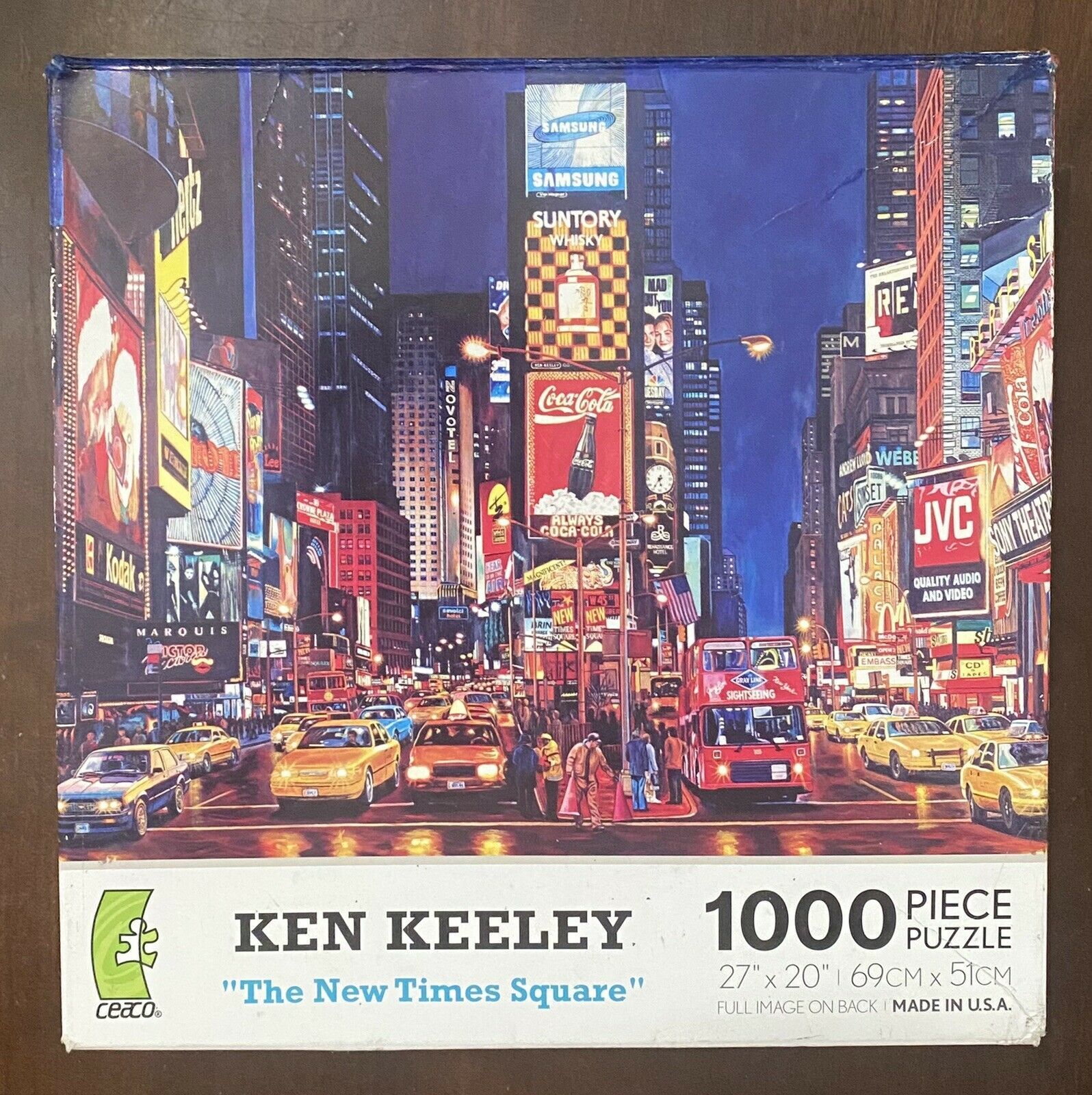 Primary image for Ceaco 1000 Pc Jigsaw Puzzle - THE NEW TIMES SQUARE - 27x20” By Ken Keeley