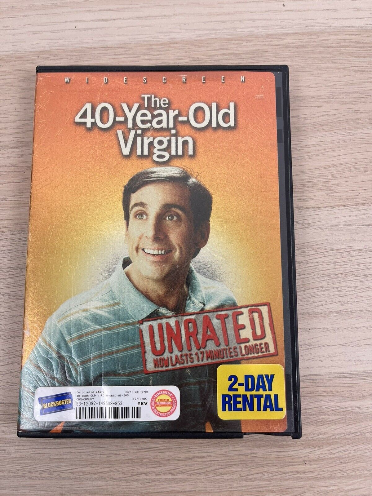 The 40 Year Old Virgin Unrated Dvd 2005 Blockbuster Case Widescreen Dvds And Blu Ray Discs