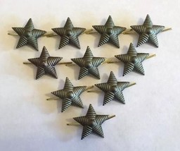 Lot of 10 USSR Army Major Epaulet Metal Rank Star pin Camouflage Ribbed 20mm - $6.85