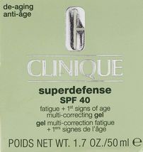 Clinique Superdefense SPF 40 Skin Type 1,2,3&4 Face Gel [New,Boxed&Sealed] - $24.49
