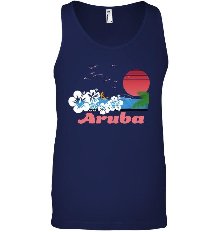 Aruba beach vacation Tank Top Caribbean island clothing Vintage Women
