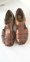 EARTH SHOES Size 7 Medium  Women&#39;s Brown Leather Harlen Sandals Comfort ... - $18.49