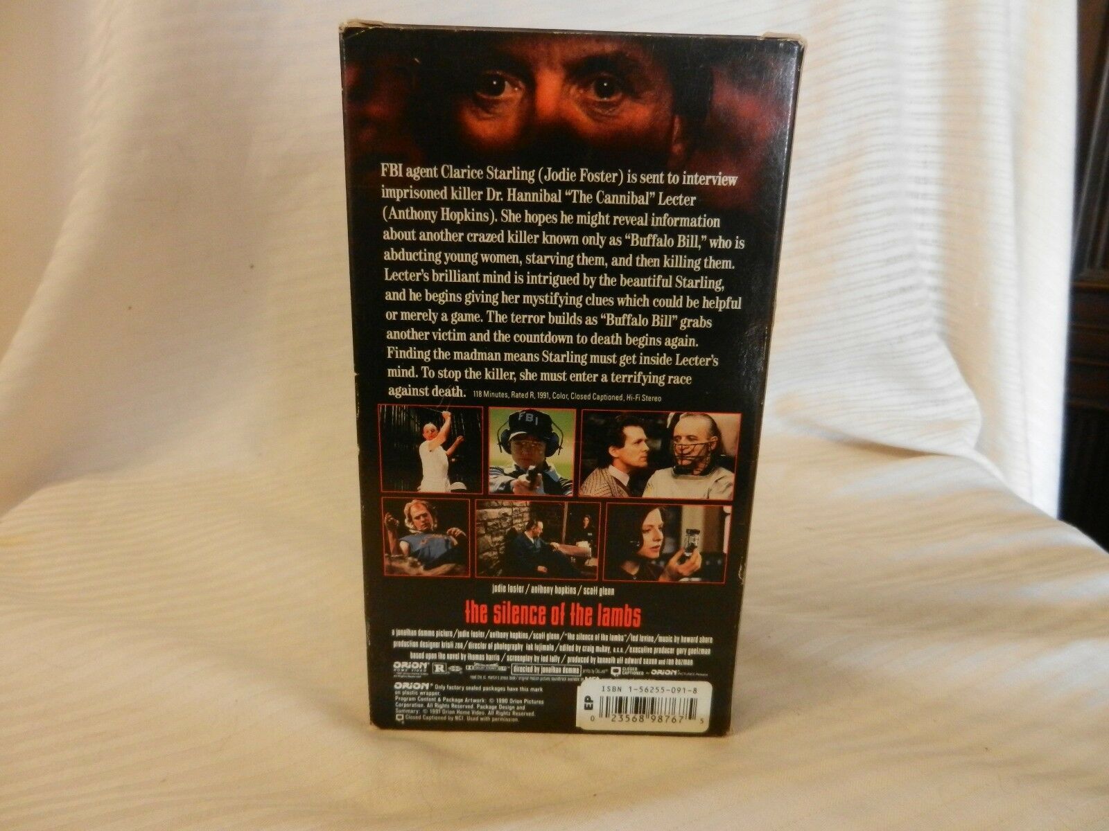 The Silence Of The Lambs (VHS, 1991) Jodie Foster, Anthony Hopkins ...