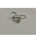 10k White Gold 1/2 CTTW Diamond 3 Piece Band Engagement Ring Set Size 7 ... - $427.45