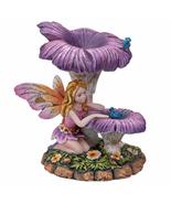 Pacific Giftware Fairyland Butterfly Fairy Resting Under Flower Mushroom... - $53.45