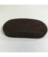 Tom Ford Sunglasses Case Brown Fuzzy Embossed with Felt Lining Clamshell - $12.19