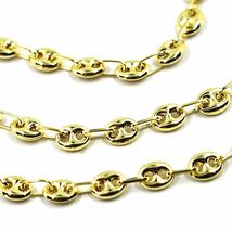 9K YELLOW GOLD NAUTICAL MARINER CHAIN OVALS 4 MM THICKNESS, 20 INCHES, 50 CM image 4