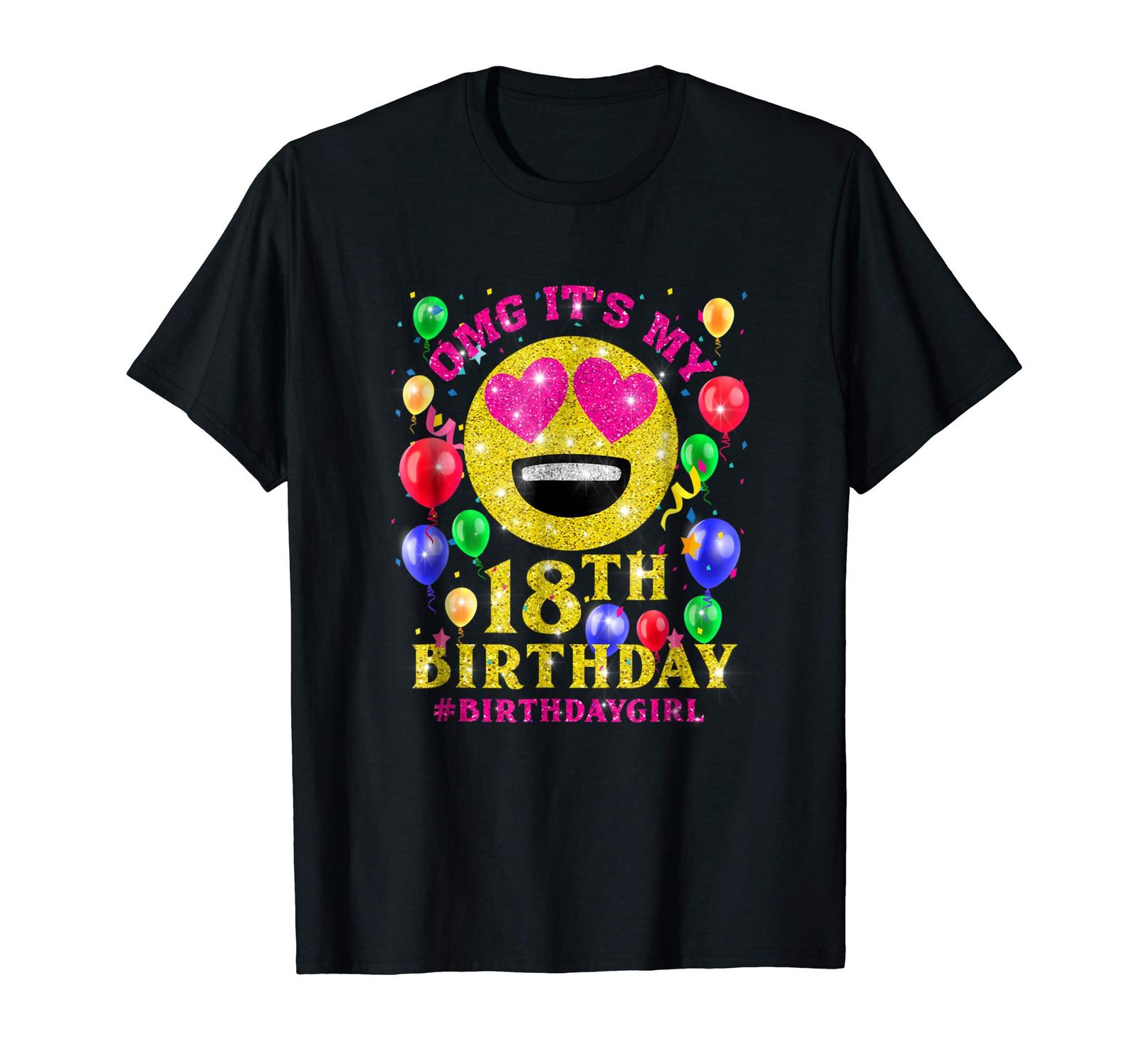Uncle Shirts - Cute Emoji It's My 18th Birthday Tshirt Birthday Girl ...
