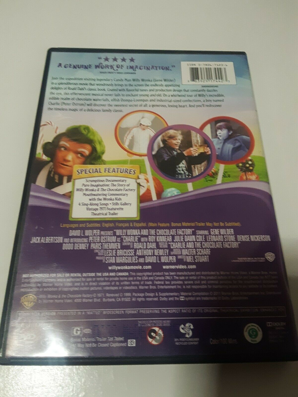 Willy Wonka & The Chocolate Factory DVD Gene Wilder - DVDs & Blu-ray Discs