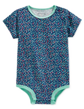 First Impressions Baby Girls' Confetti-Print Bodysuit,Medieval Blue, Size 3-6 M - $9.91