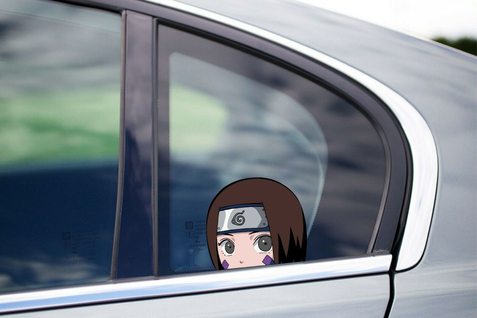 Rin Nohora Peeker Peeking Macbook Window Vinyl Decal Anime Girl Naruto Manga JDM