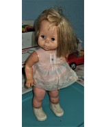 Vintage 1964 Baby First Step walking doll by Mattel with original dress - $29.95