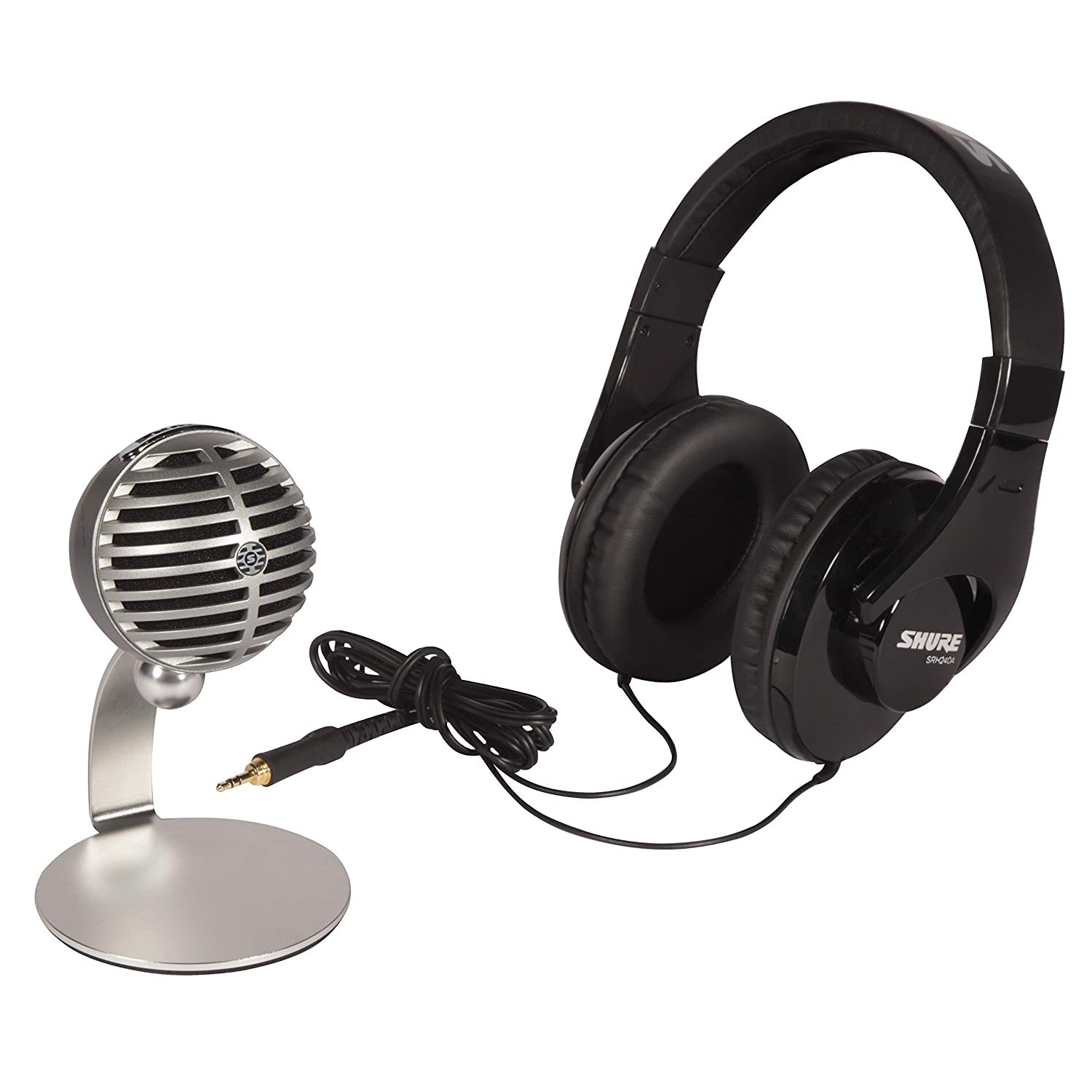 Shure Mobile Recording Kit with SRH240A Headphones and MV5 Microphone Including