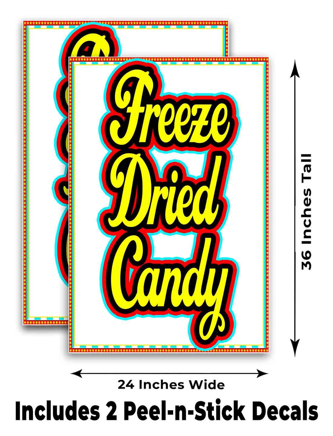 FREEZE DRIED CANDY Signicade 24x36 Aframe Sidewalk Sign Banner Decal