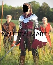 NauticalMart Medieval Larp Woman Armor Gorget Set With Pauldrons Shoulder Guard
