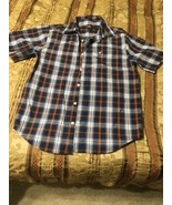 Boy&#39;s Wrangler Shirt--Size XL--14/16--Orange Plaid--Button Up - $5.99