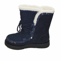 Lands End Girl's Size US 11, Fleece Lined Cozy Boots, Dark Denim Blue - $35.00