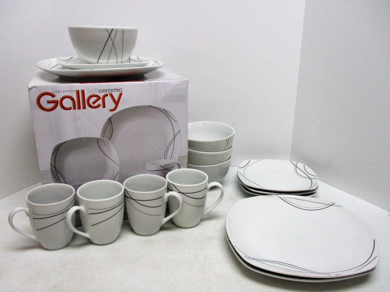Tabletops Gallery 365 Ceramic Dinnerware Service for 4 Alec Design