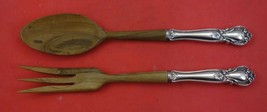 Ancestry by Weidlich Sterling Silver Salad Serving Set w/  Wood 10 1/8&quot; - $107.91