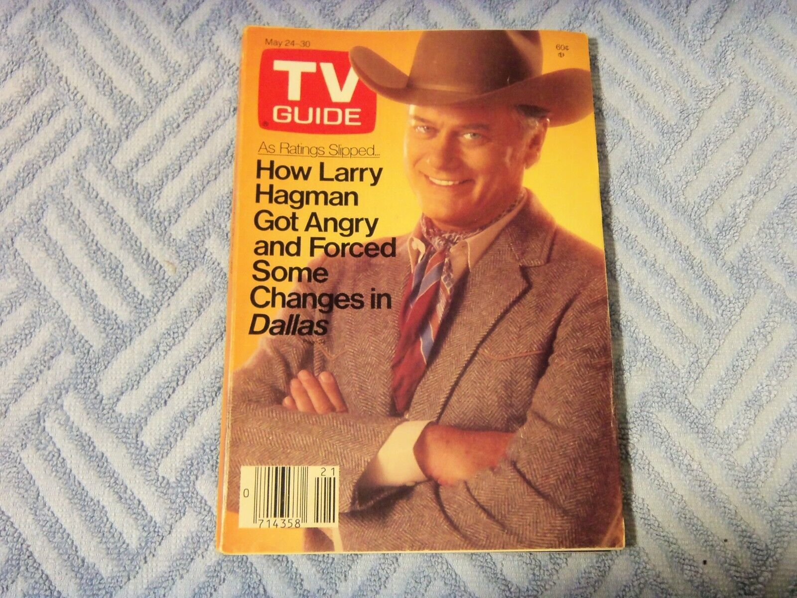 VINTAGE TV GUIDE MAGAZINE MAY 2430, 1986 LARRY HAGMAN OF DALLAS COVER