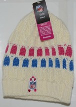 Reebok Team Apparel NFL Licensed Detroit Lions Cream Knit Cap image 2
