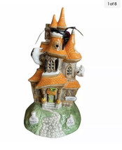 Blue Sky Clayworks Halloween Haunted House Hotel Tea Light Candle Holder... - $54.97